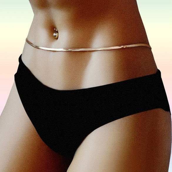 Fashion Retro Simple Metal Single Lap Waist Chain All Match Street Style Beach Body Chain For Women And Men
