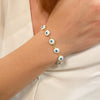 Fashion Retro Simple Multi Color Oil Dripping Evil Eye Bracelet Alloy Electroplated