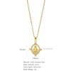 Fashion Retro Style Stainless Steel Pendant Ochain Necklace With Copper Zirconium And Colored Diamond Electroplating