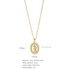 Fashion Retro Style Stainless Steel Pendant Ochain Necklace With Copper Zirconium And Colored Diamond Electroplating