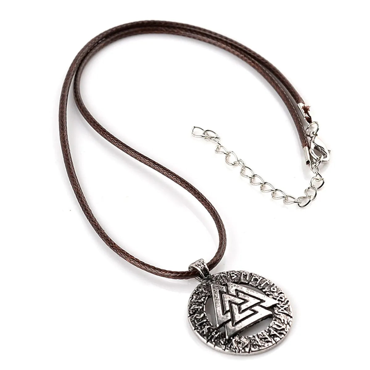 Fashion Retro Viking Scandinavian Clavicle Chain Geometric Triangle Alloy Necklace