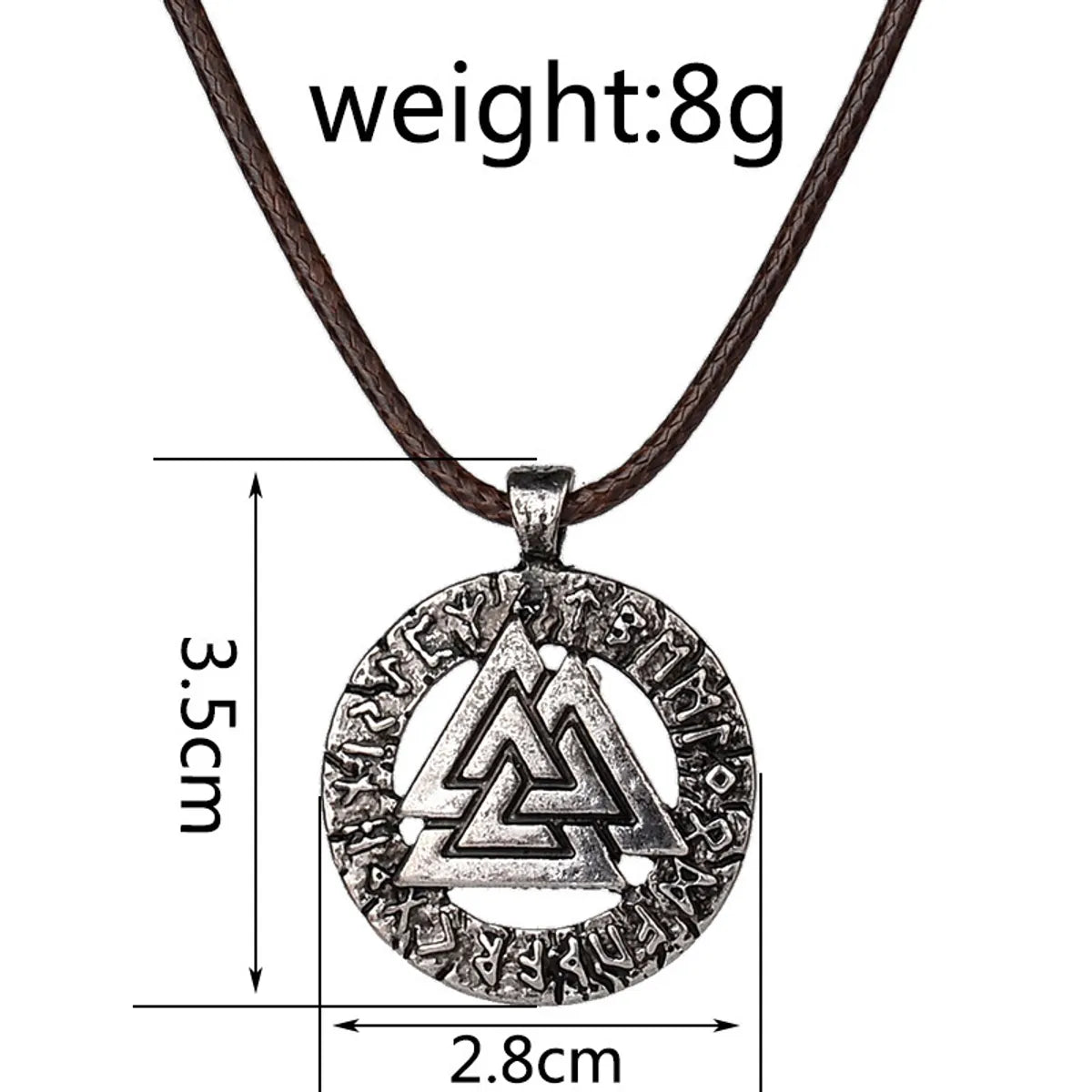 Fashion Retro Viking Scandinavian Clavicle Chain Geometric Triangle Alloy Necklace