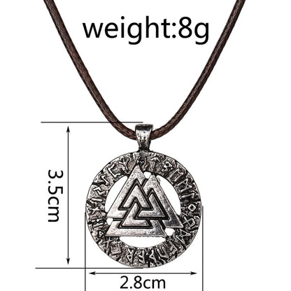 Fashion Retro Viking Scandinavian Clavicle Chain Geometric Triangle Alloy Necklace