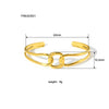 Fashion Retro Women's Open Palace Style Stainless Steel Bracelet Gold Plated With Vacuum Real Gold Electroplating In Pvd Furnace