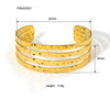 Fashion Retro Women's Open Palace Style Stainless Steel Bracelet Gold Plated With Vacuum Real Gold Electroplating In Pvd Furnace