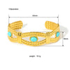 Fashion Retro Women's Open Palace Style Stainless Steel Bracelet Gold Plated With Vacuum Real Gold Electroplating In Pvd Furnace