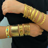 Fashion Retro Women's Open Palace Style Stainless Steel Bracelet Gold Plated With Vacuum Real Gold Electroplating In Pvd Furnace