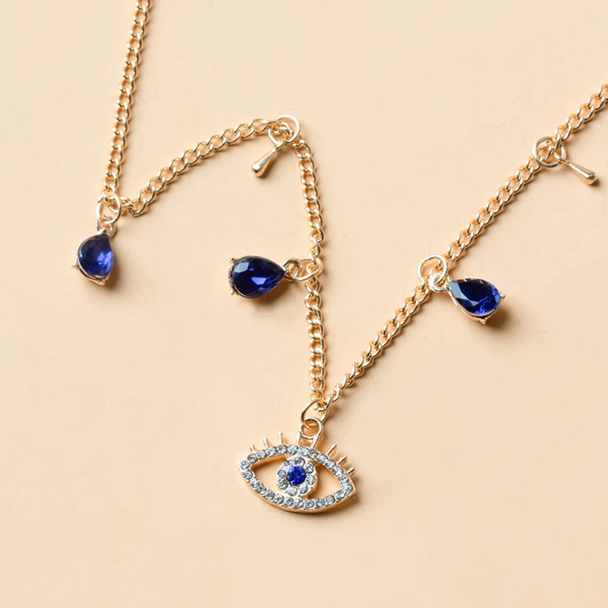 Fashion Rhinestone Eye Necklace