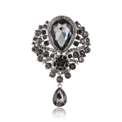 Fashion Rhinestone Glass Alloy Brooch Nhdr132412