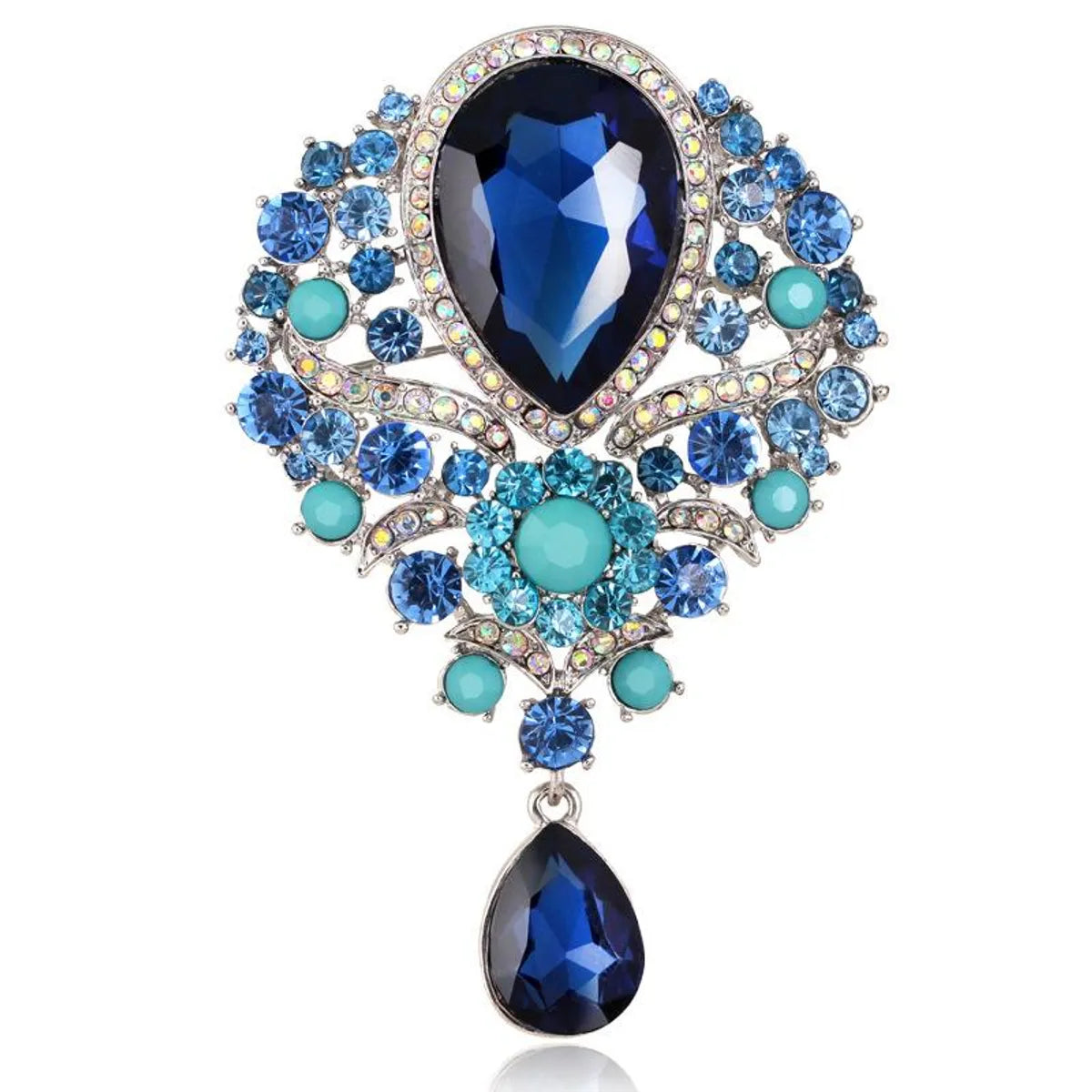 Fashion Rhinestone Glass Alloy Brooch Nhdr132412