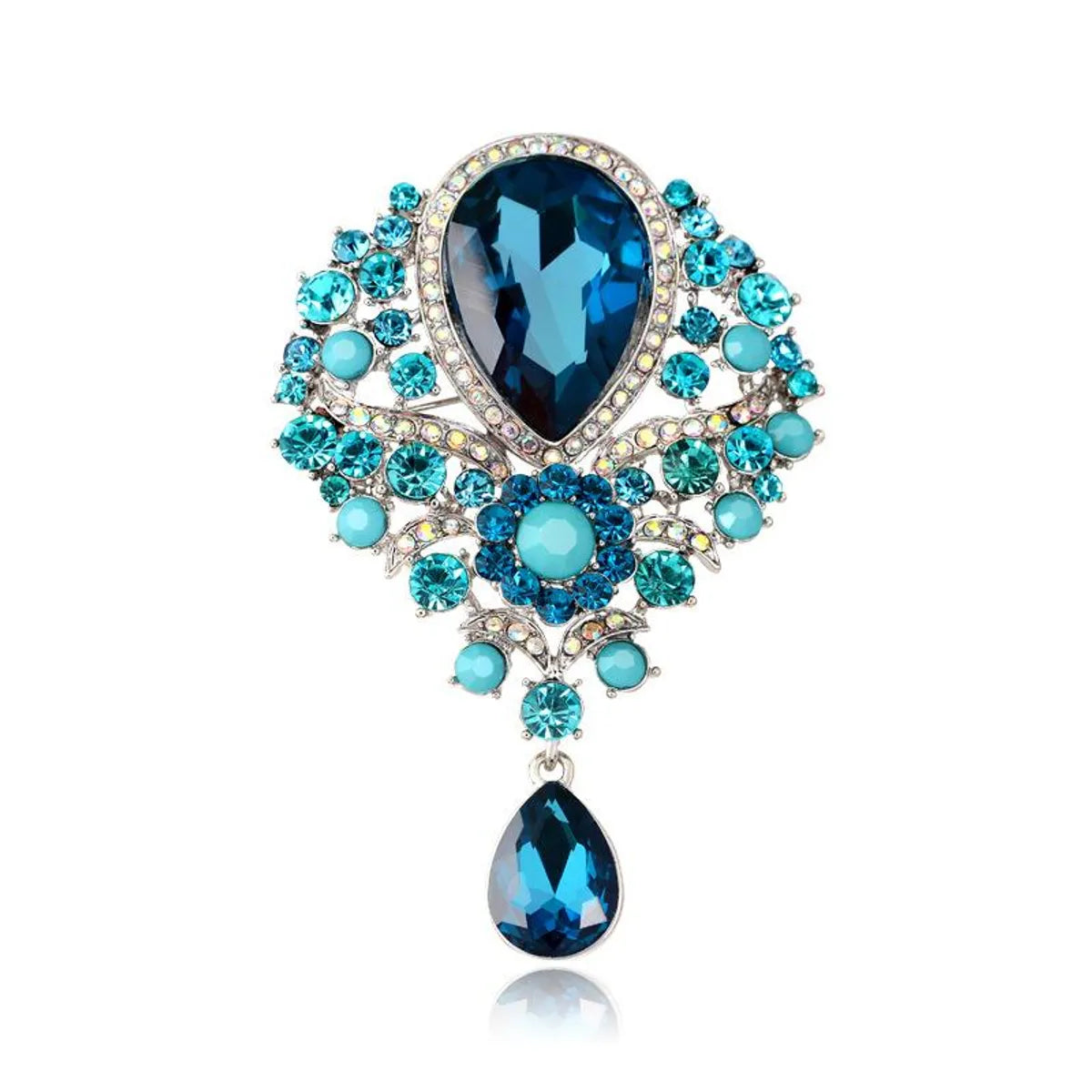 Fashion Rhinestone Glass Alloy Brooch Nhdr132412