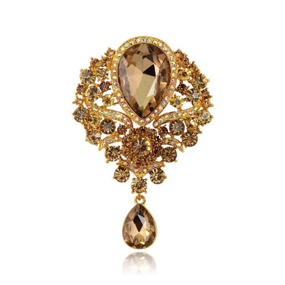 Fashion Rhinestone Glass Alloy Brooch Nhdr132412