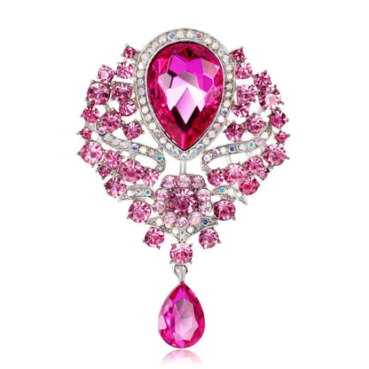 Fashion Rhinestone Glass Alloy Brooch Nhdr132412