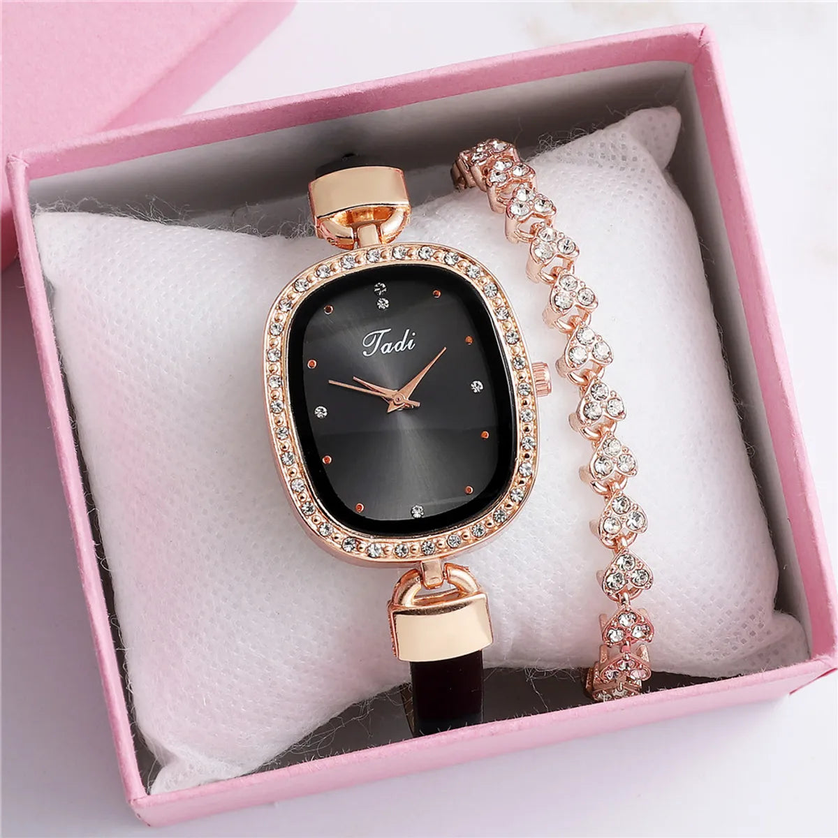 Fashion Rhinestone Thin Belt Watch Casual Watch Women