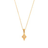 Wholesale Jewelry Fashion Rhombus 304 Stainless Steel Opal 18K Gold Plated Plating Inlay Pendant Necklace