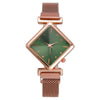 Fashion Rhombus Women's Metal Watch With Quartz Movement And Suction Iron Buckle