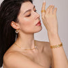 Fashion Ring Ring Suit Ball Opening Bracelet Stainless Steel Pvd Electroplated 18K Gold Jewelry For Women