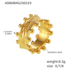 Fashion Ring Ring Suit Ball Opening Bracelet Stainless Steel Pvd Electroplated 18K Gold Jewelry For Women
