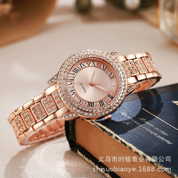 Fashion Roman Pattern Alloy Women's Quartz Watch