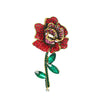 Fashion Rose Alloy Inlay Rhinestones Women'S Brooches