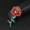 Fashion Rose Alloy Inlay Rhinestones Women'S Brooches