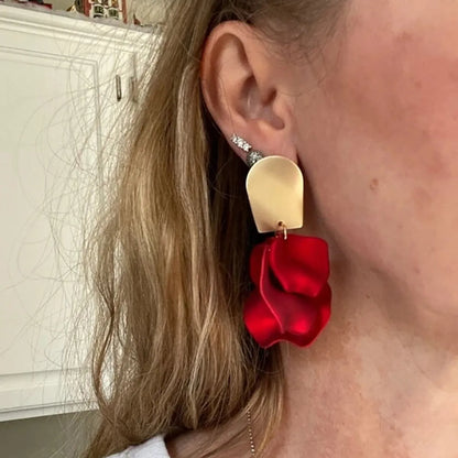 Fashion Rose Flower Earrings Wholesale Gooddiy