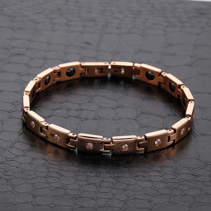 Fashion Geometric Titanium Steel 18K Gold Plated No Inlaid Bracelets In Bulk