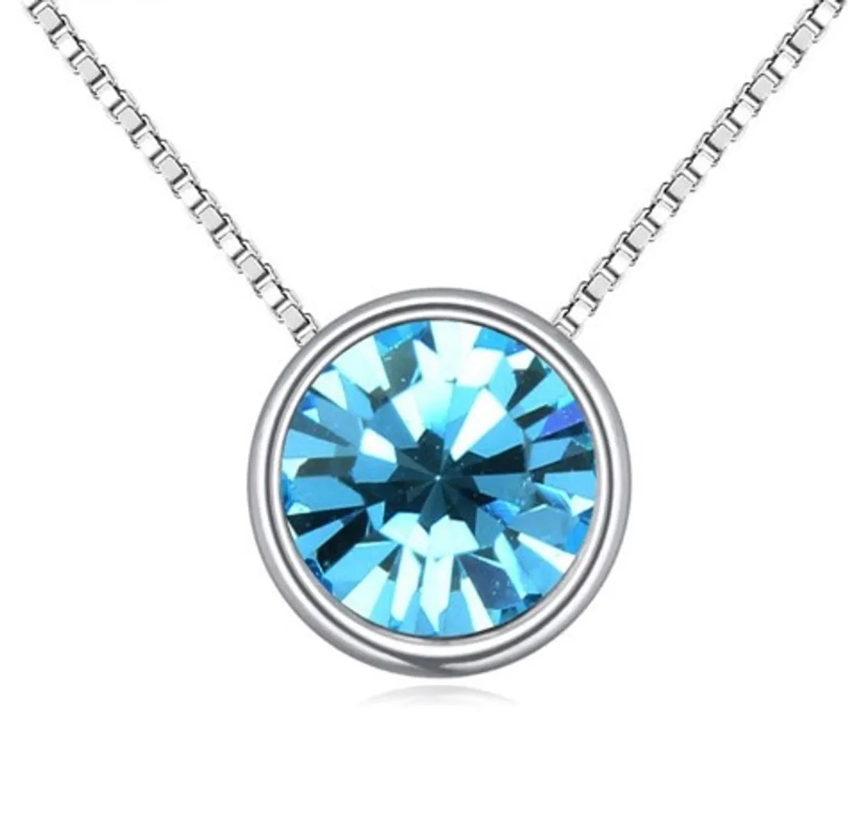 Fashion Round Alloy Gold Plated Inlay Crystal Zircon Women's Necklace 1 Piece