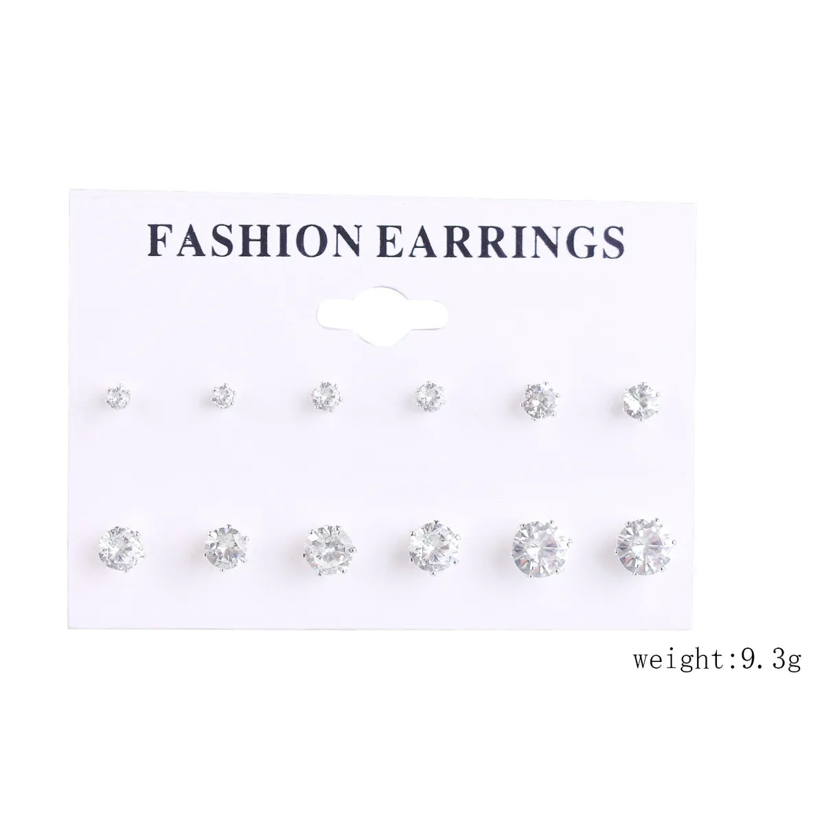 Fashion Round Alloy Inlay Zircon Women's Ear Studs 1 Set