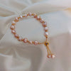 Fashion Round Alloy Pearl Beaded Bracelets 1 Piece