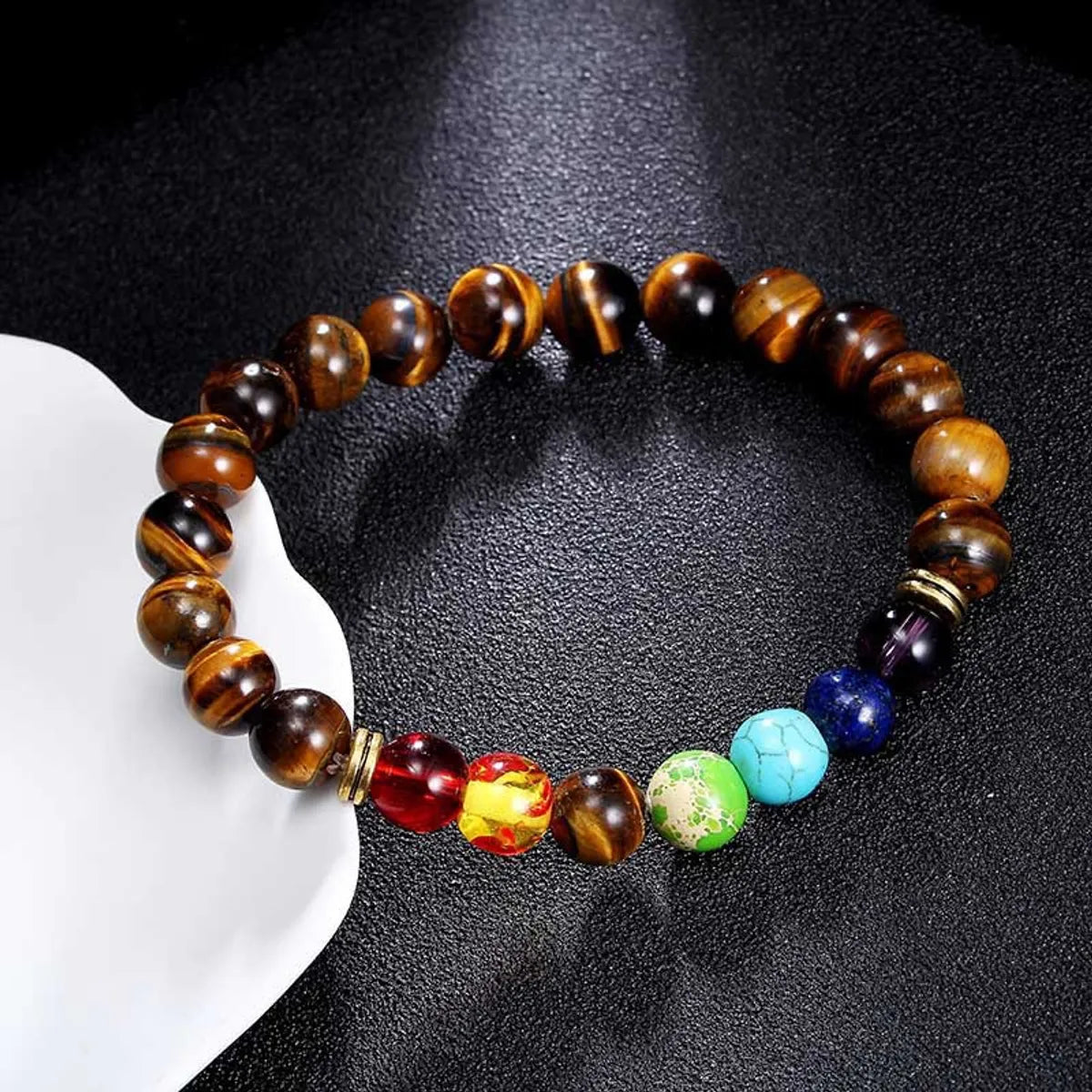 Fashion Round Beaded Unisex Bracelets 1 Piece