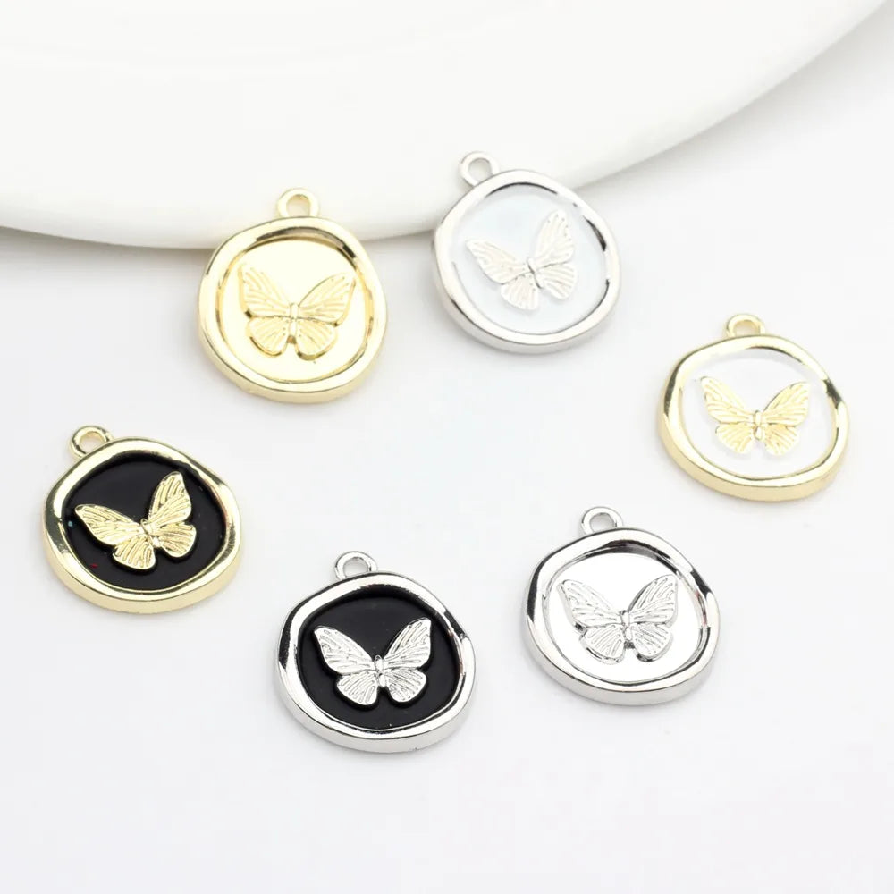 Zinc Alloy Round Butterfly