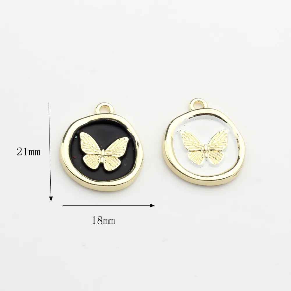 Zinc Alloy Round Butterfly