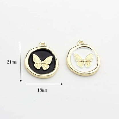 Zinc Alloy Round Butterfly