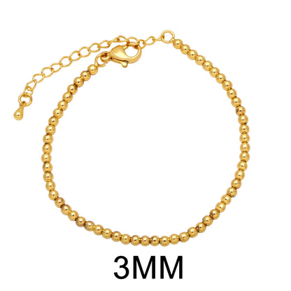 Fashion Round Copper 18k Gold Plated Bracelets In Bulk