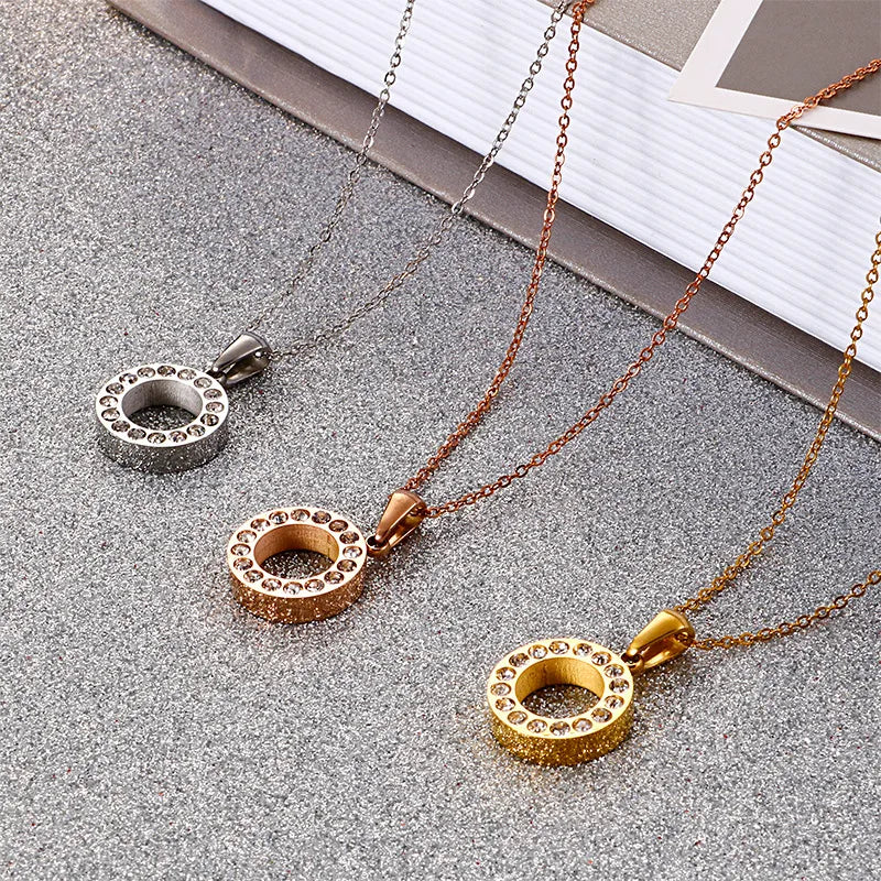 Titanium Steel 18K Gold Plated Korean Style Plating Geometric Necklace