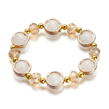 Fashion Round Glass Women'S Bracelets 1 Piece