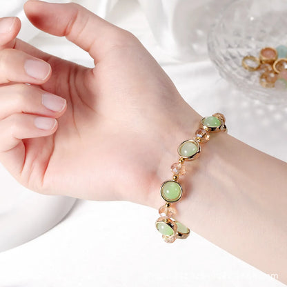 Fashion Round Glass Women'S Bracelets 1 Piece