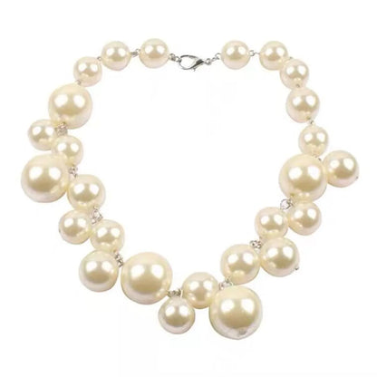 Fashion Round Imitation Pearl Women's Necklace 1 Piece