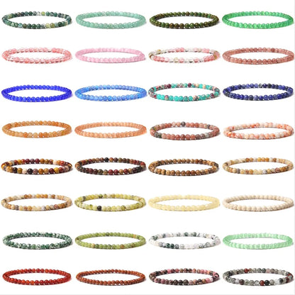 Fashion Round Natural Stone Beaded Bracelets