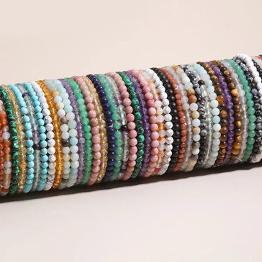 Fashion Round Natural Stone Beaded Bracelets 1 Piece