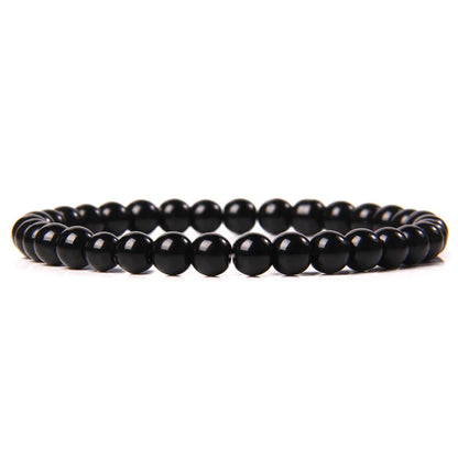 Fashion Round Natural Stone Beaded Bracelets 1 Piece