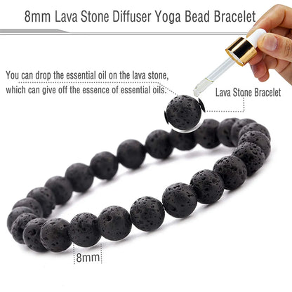 Fashion Round Natural Stone Beaded Bracelets