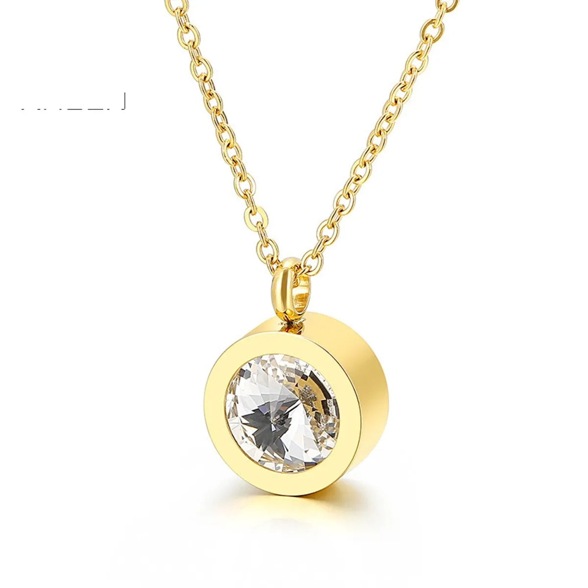 Fashion Round Titanium Steel Plating Necklace