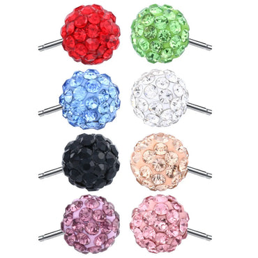 Fashion Round Silver Plated Inlay Zircon Women'S Ear Studs 1 Pair