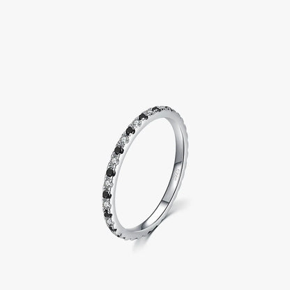 Fashion Round Silver Plating Inlay Zircon Rings 1 Piece