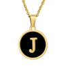 Fashion Round Stainless Steel And 316L Stainless Steel Letter Pendant Necklace For Female