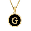 Fashion Round Stainless Steel And 316L Stainless Steel Letter Pendant Necklace For Female