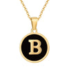 Fashion Round Stainless Steel And 316L Stainless Steel Letter Pendant Necklace For Female