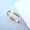 Fashion Round Stainless Steel Diamond Bangle